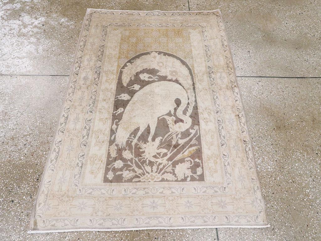 Galerie Shabab Collection Early 20th Century Persian Tabriz Pictorial Rug - 2