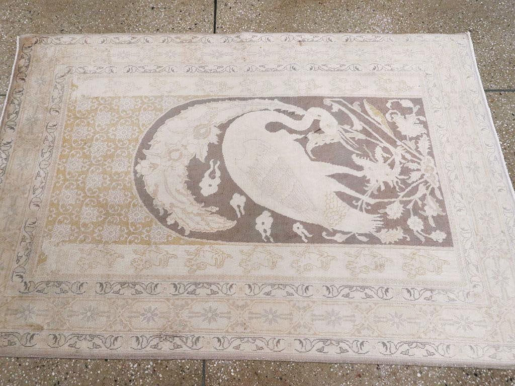 Galerie Shabab Collection Early 20th Century Persian Tabriz Pictorial Rug - 4