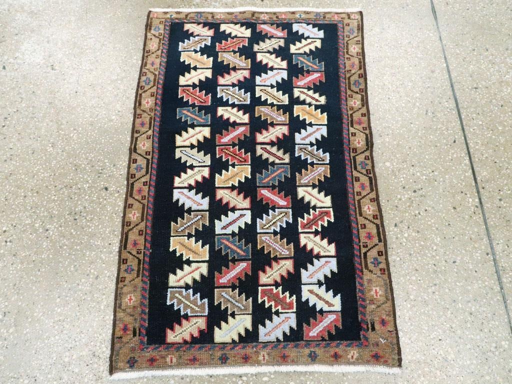 Galerie Shabab Collection Mid-20th Century Handmade Persian Hamadan Small Throw Rug - 2