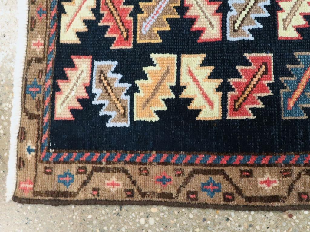 Galerie Shabab Collection Mid-20th Century Handmade Persian Hamadan Small Throw Rug - 5