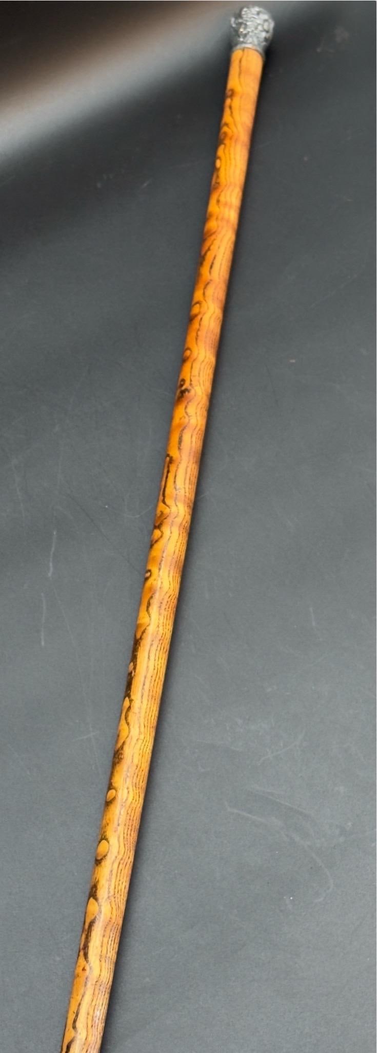 Antique Victorian Silver Mounted Walking Stick - 9
