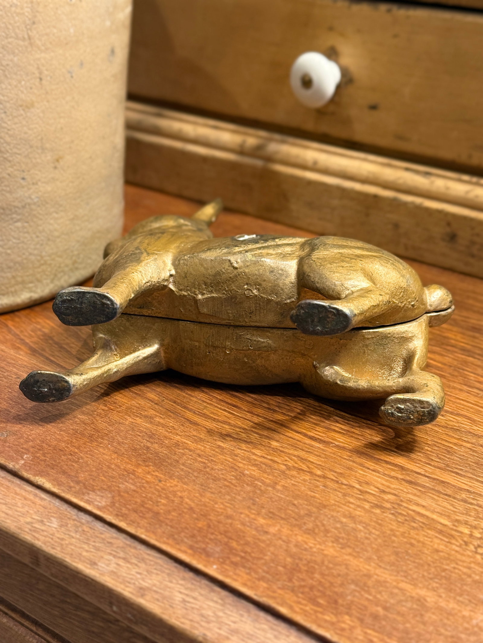 Vintage a.c. Williams Cast Iron Standing Rabbit Still Bank c.1900 - 6