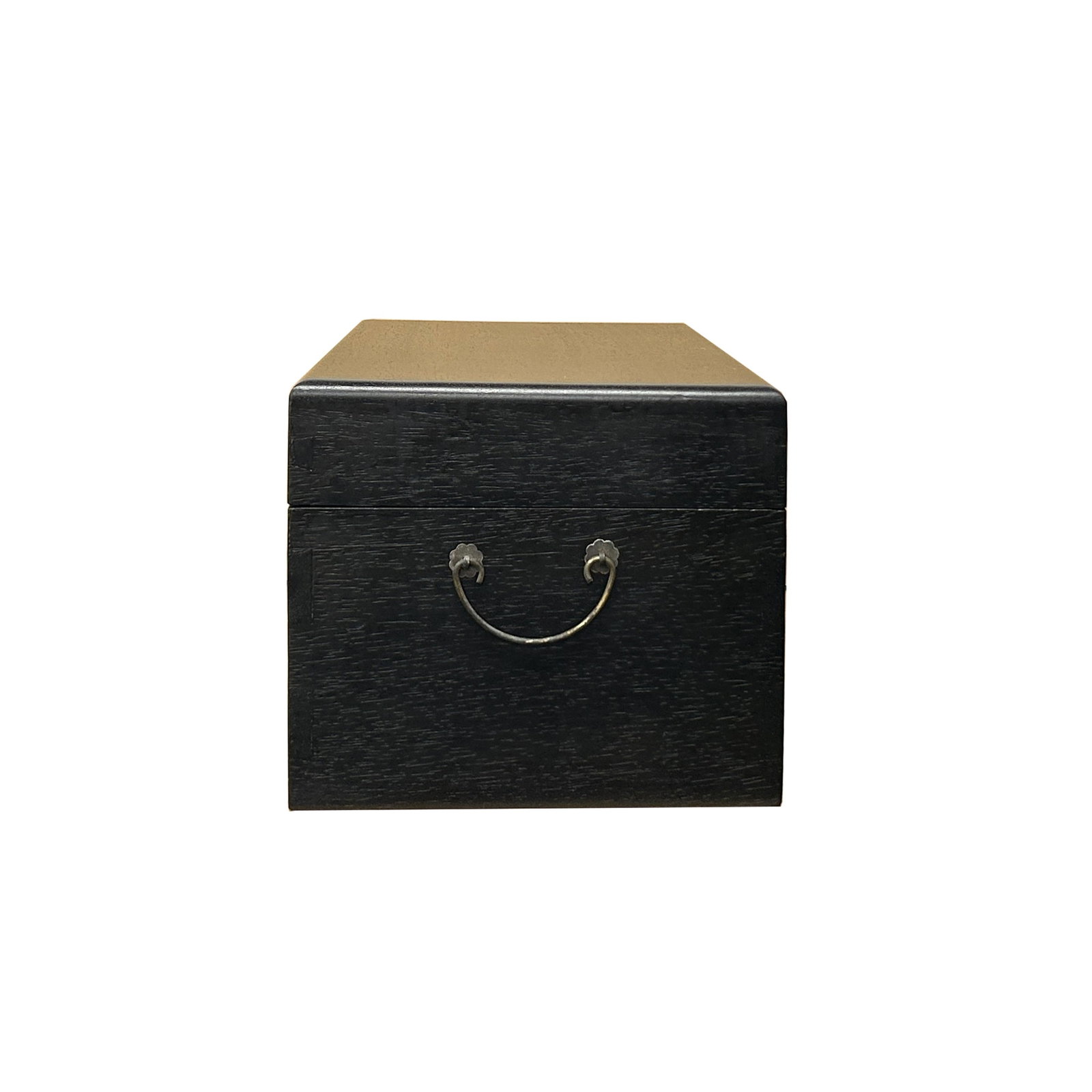 Oriental Mother of Pearl Dark Brown Wood Small Trunk Chest Box - 3