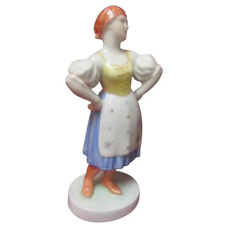 Herend Porcelain Hungarian Vintage Folk Peasant Figurine - 13