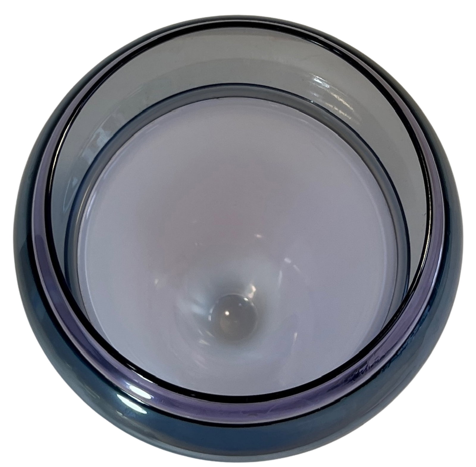 Art Glass Lavender Gray Cone Shaped Vase Brand & Greenberg 1986 - 15