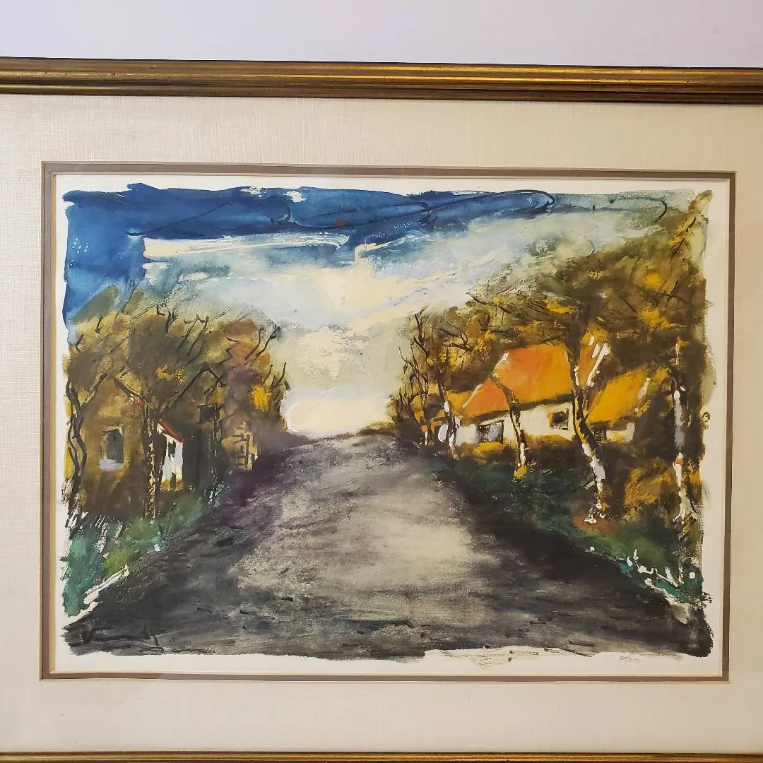 Mid 20th Century Pair of Maurice De Vlaminck Limited Edition Village Road Prints "” Framed, - 11