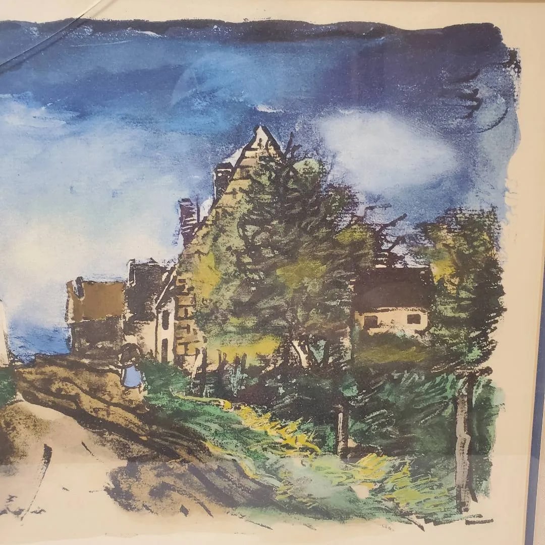Mid 20th Century Pair of Maurice De Vlaminck Limited Edition Village Road Prints "” Framed, - 15