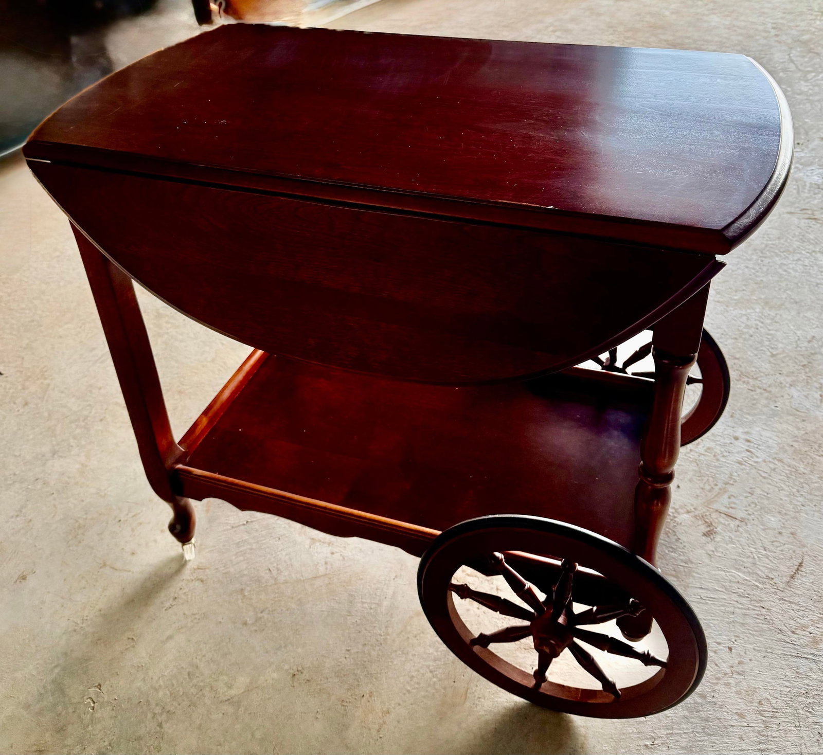Tea Trolley With Drop Leaf Sides - 4
