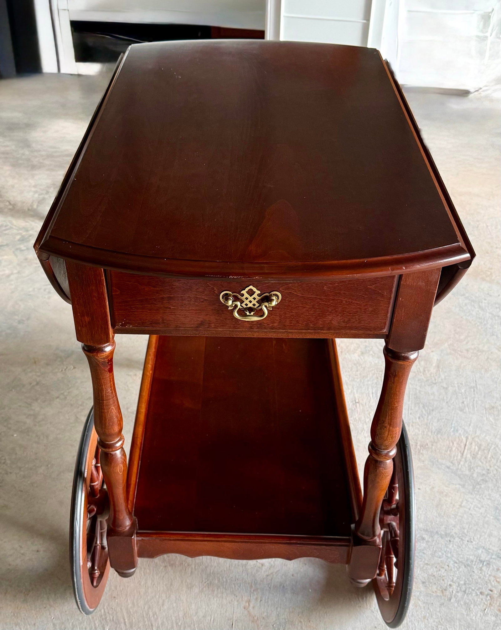 Tea Trolley With Drop Leaf Sides - 5