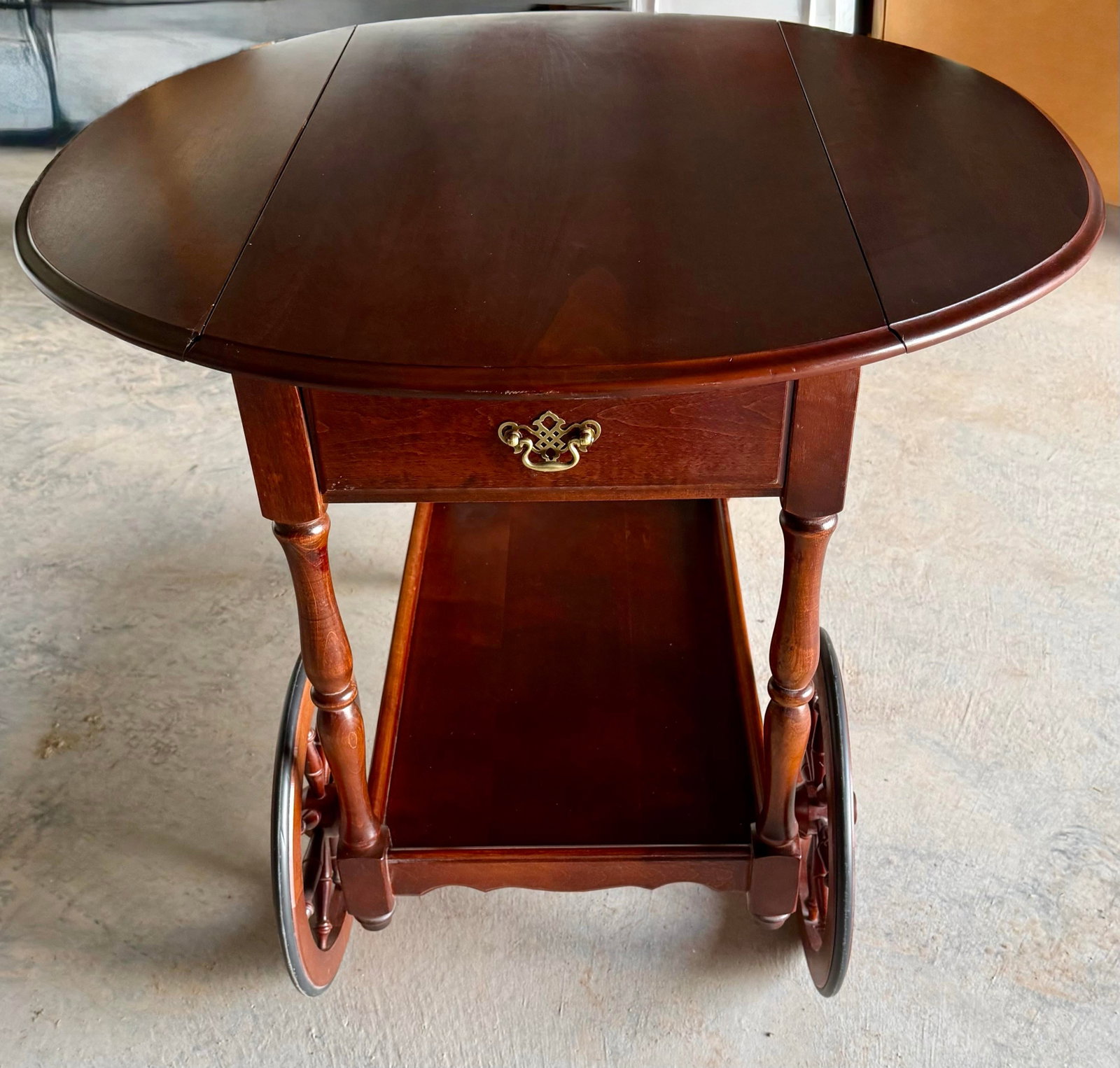 Tea Trolley With Drop Leaf Sides - 7