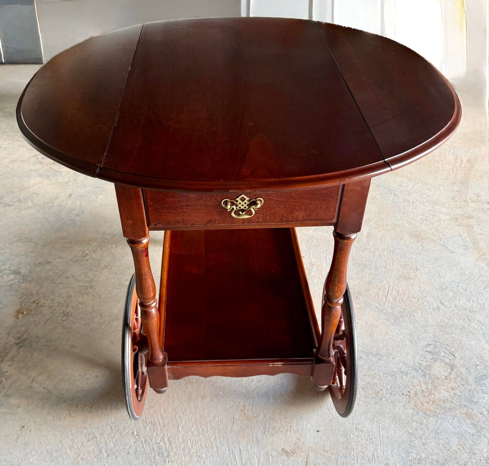 Tea Trolley With Drop Leaf Sides - 8