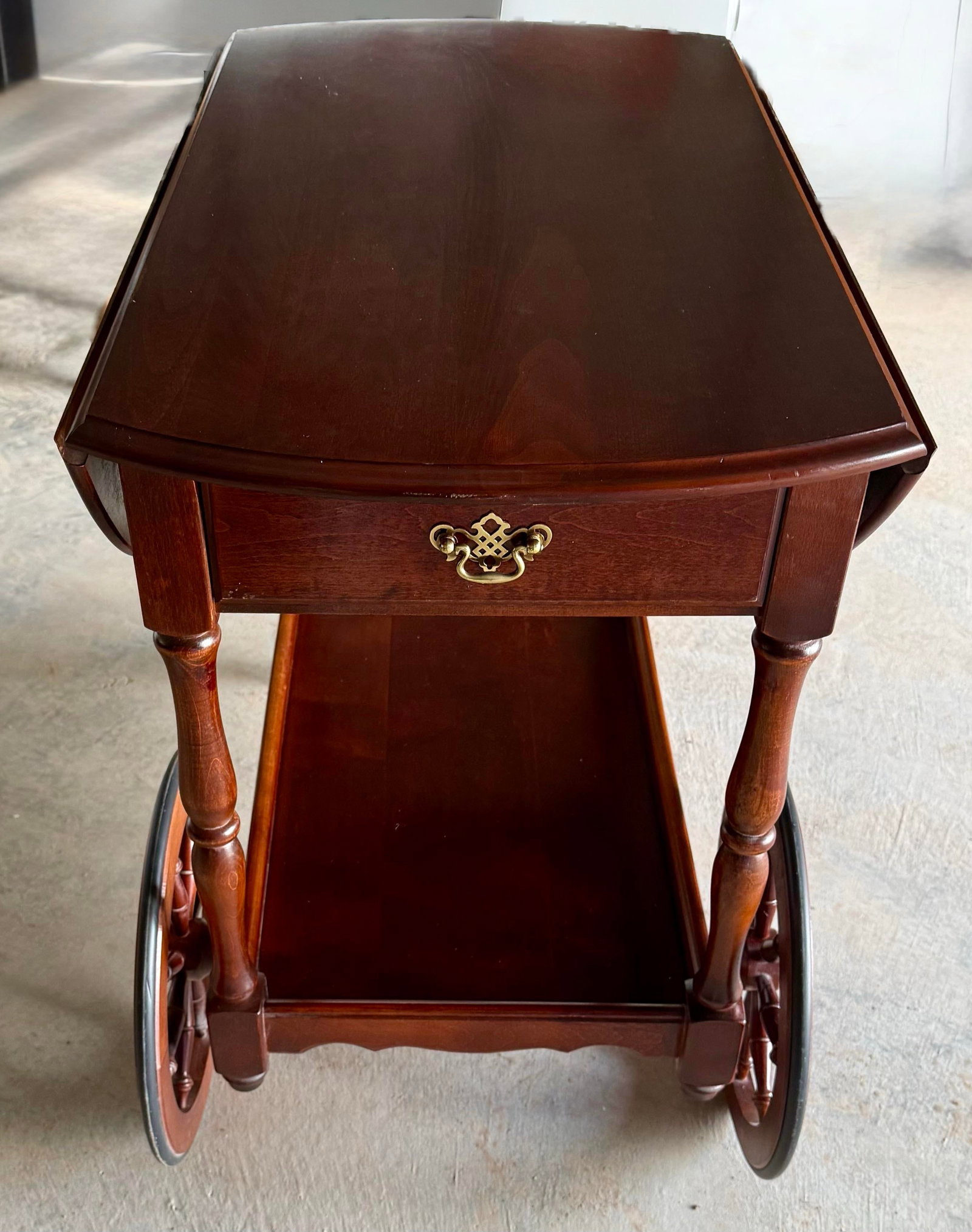 Tea Trolley With Drop Leaf Sides - 9