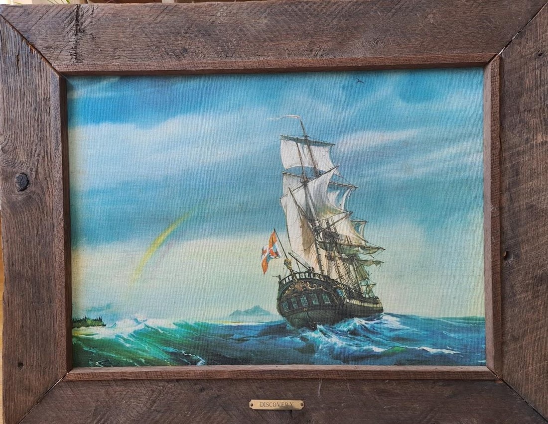Discovery Tall Sailship, Oil on Board - 10