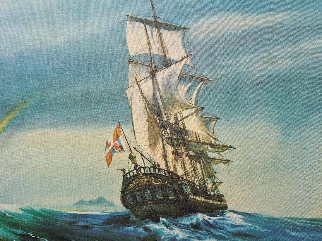 Discovery Tall Sailship, Oil on Board - 2