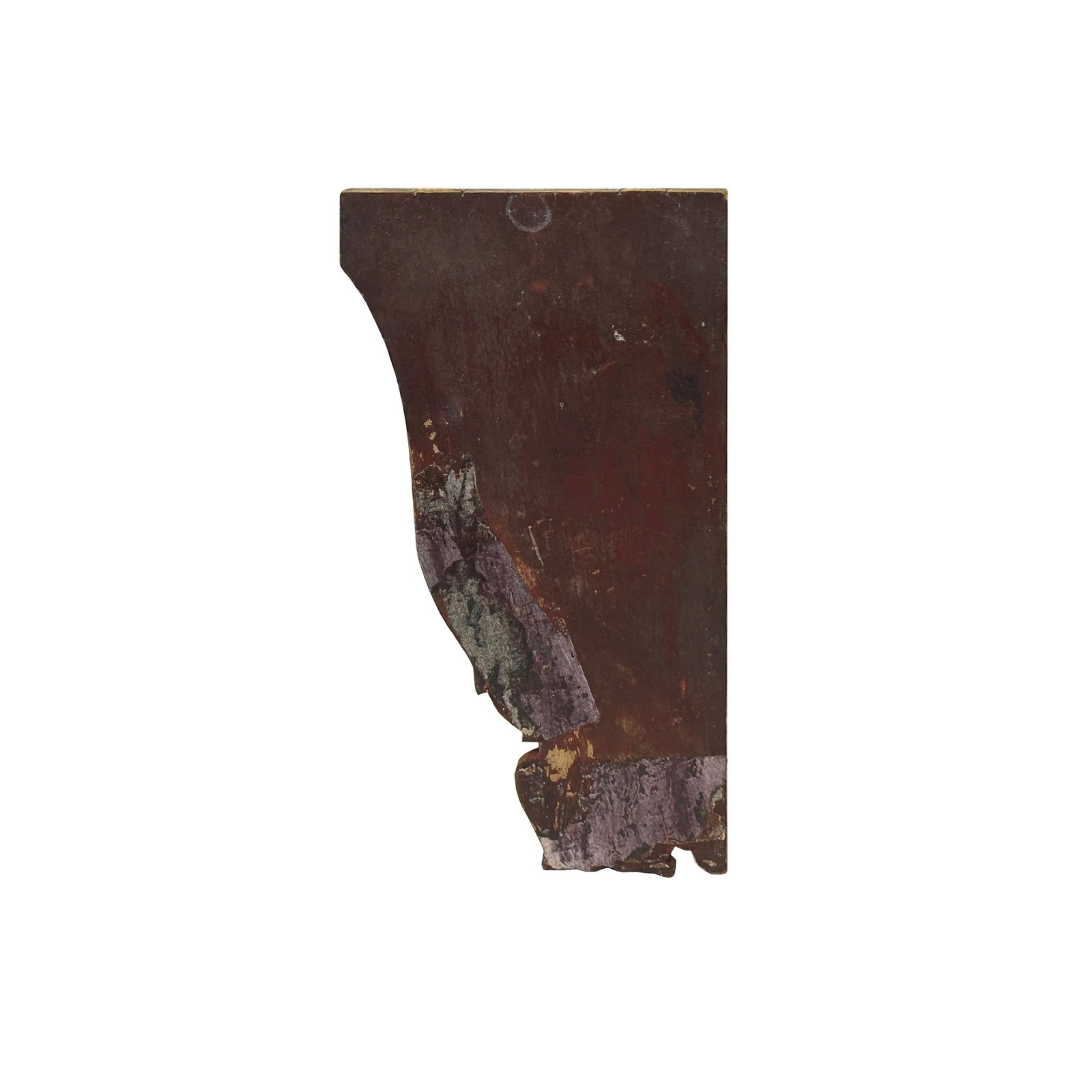 Vintage Corbel Corner Wood Red Gold Carving Wall Hanging Art Plaque - 4