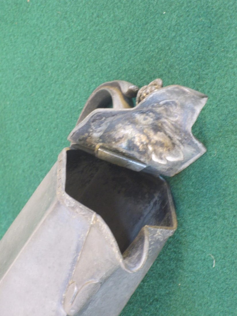 19th Century Syrup Jug W/ Lid or Creamer, American Pewter - Unmarked - 8