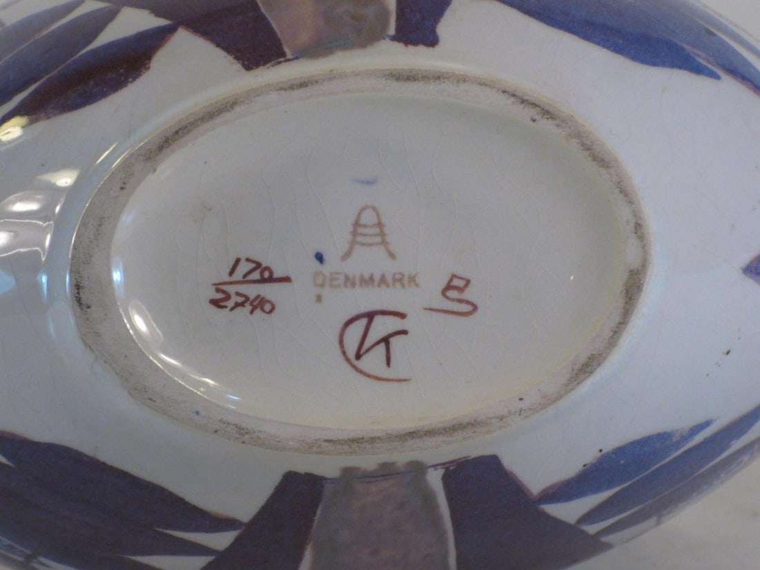 Mid 20th Century Vase Danish Modern Faience Royal Copenhagen Kari Christensen 170-2740 Mint - 2