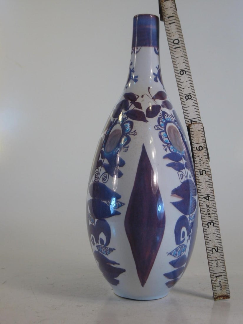 Mid 20th Century Vase Danish Modern Faience Royal Copenhagen Kari Christensen 170-2740 Mint - 3