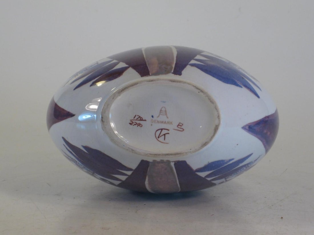 Mid 20th Century Vase Danish Modern Faience Royal Copenhagen Kari Christensen 170-2740 Mint - 7