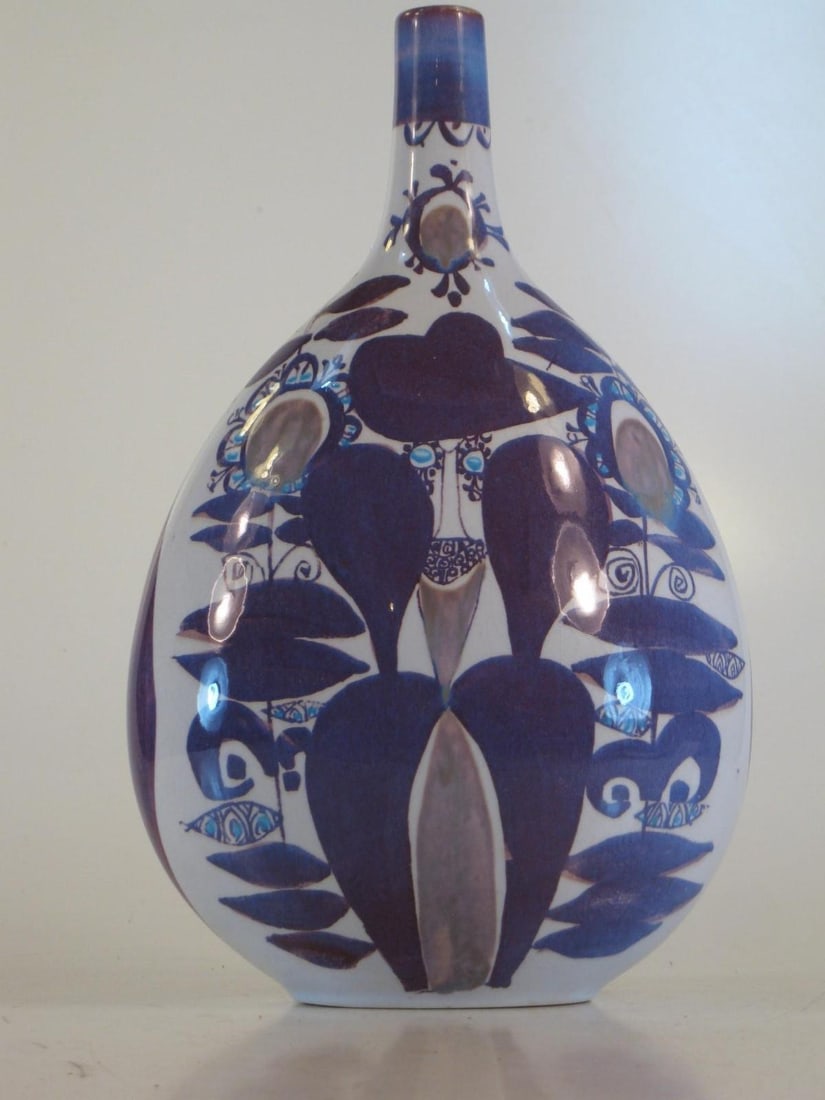 Mid 20th Century Vase Danish Modern Faience Royal Copenhagen Kari Christensen 170-2740 Mint - 8