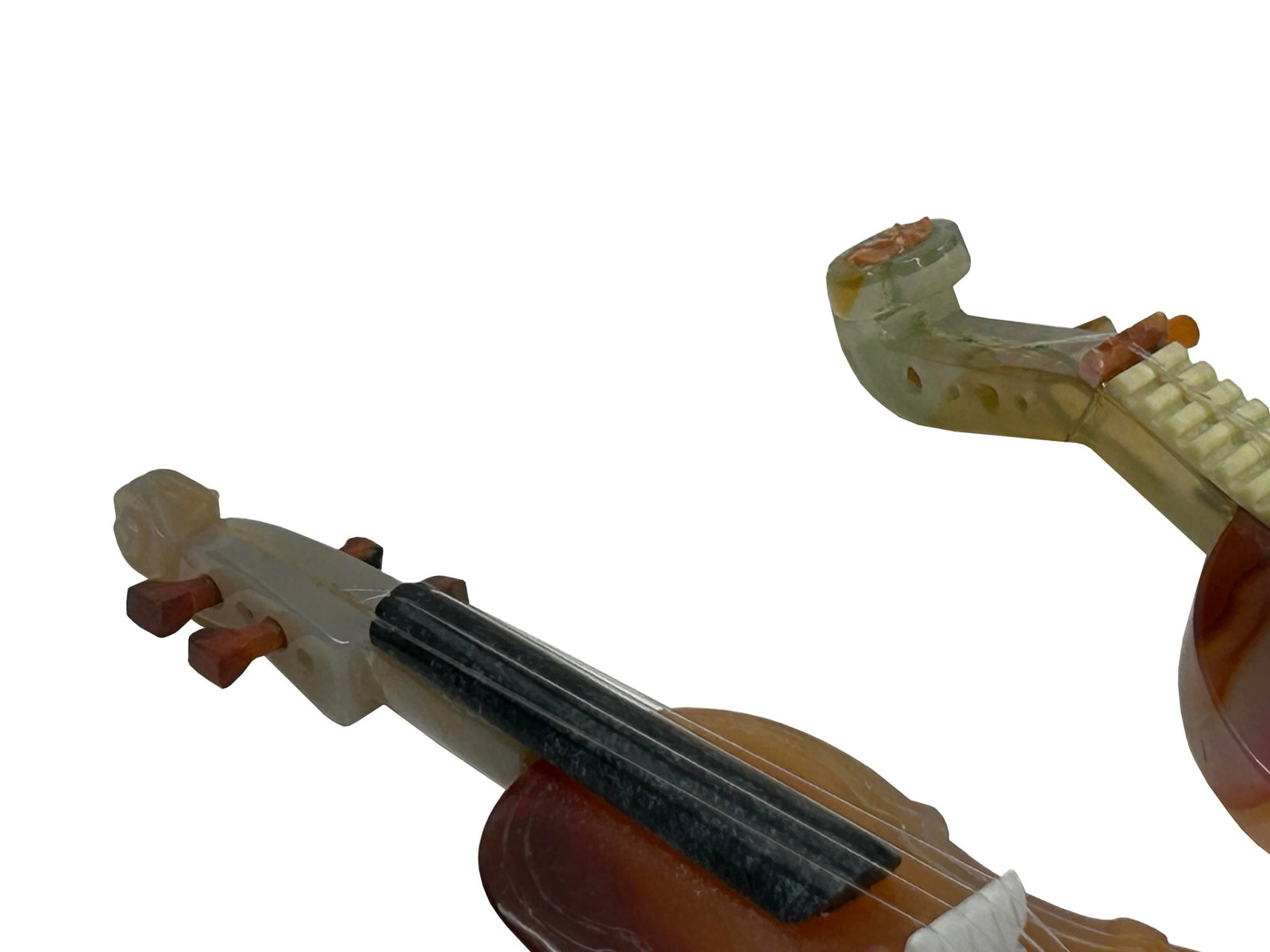 Set of 4 Color Stone Instruments Miniature Display Art Figures - 15