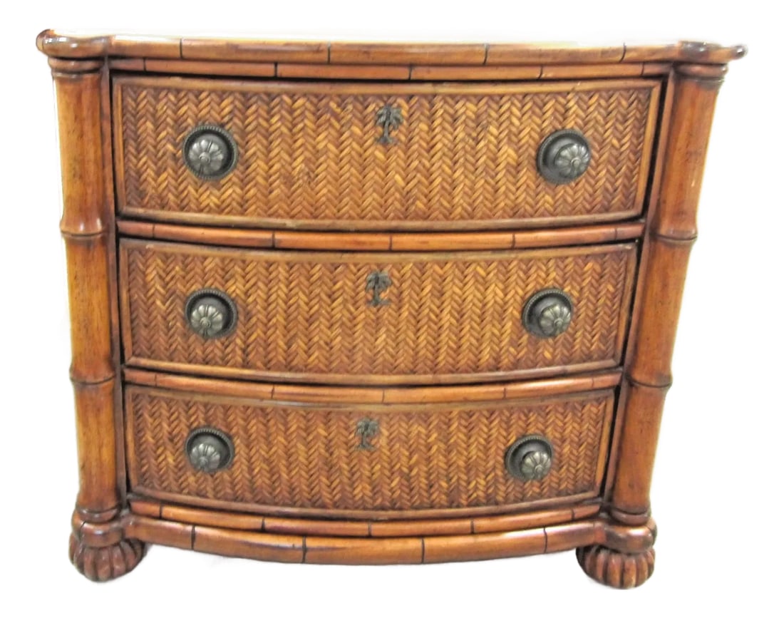Tommy Bahama Landis Hall Bamboo Commode Chest Lexington Home Brands LHB 513-621: Tommy Bahama Landis Hall Bamboo and Woven Rattan Commode Chest Lexington Home Brands LHB 513-621 Key Features & Design The Landis Hall collection is known for its "Island Traditions" aesthetic, which
