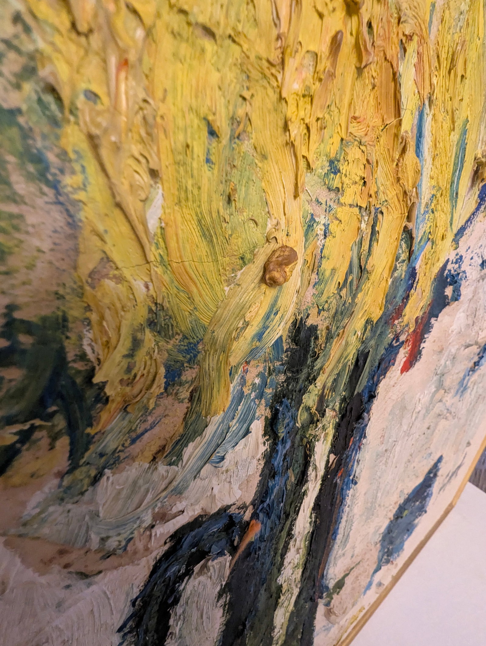 1980s Expressionist Oil Impasto Floral Still Life - 6