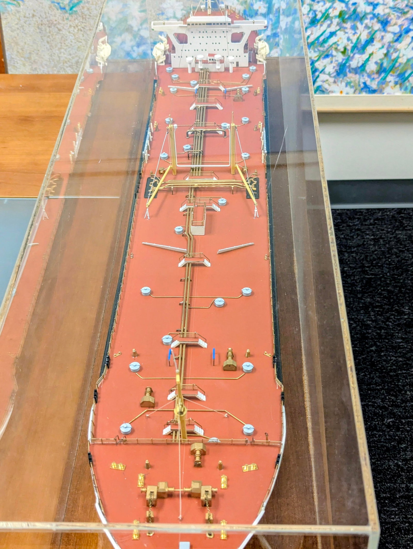 Rare Museum Quality Tanker Ship Model in Display Case Titled "Mv Captain Gregos" - 15