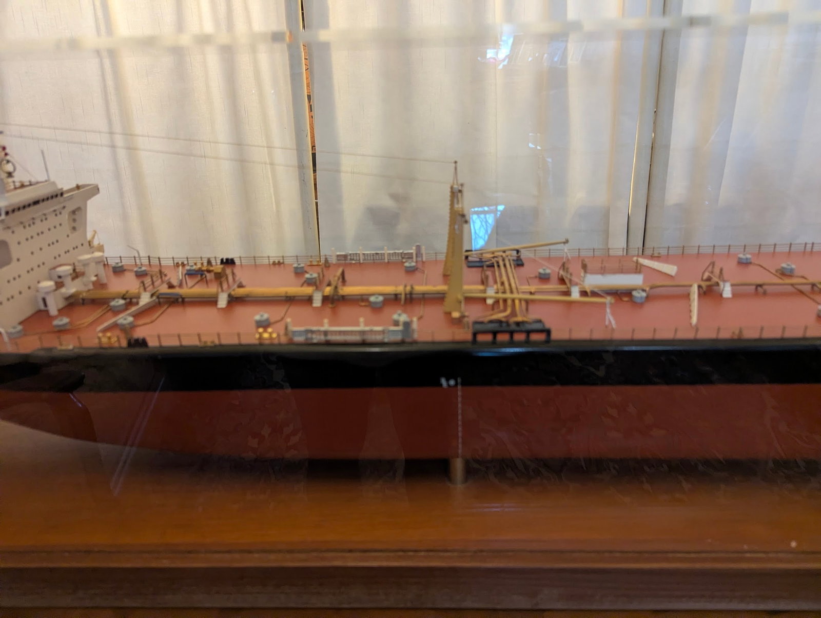 Rare Museum Quality Tanker Ship Model in Display Case Titled "Mv Captain Gregos" - 5