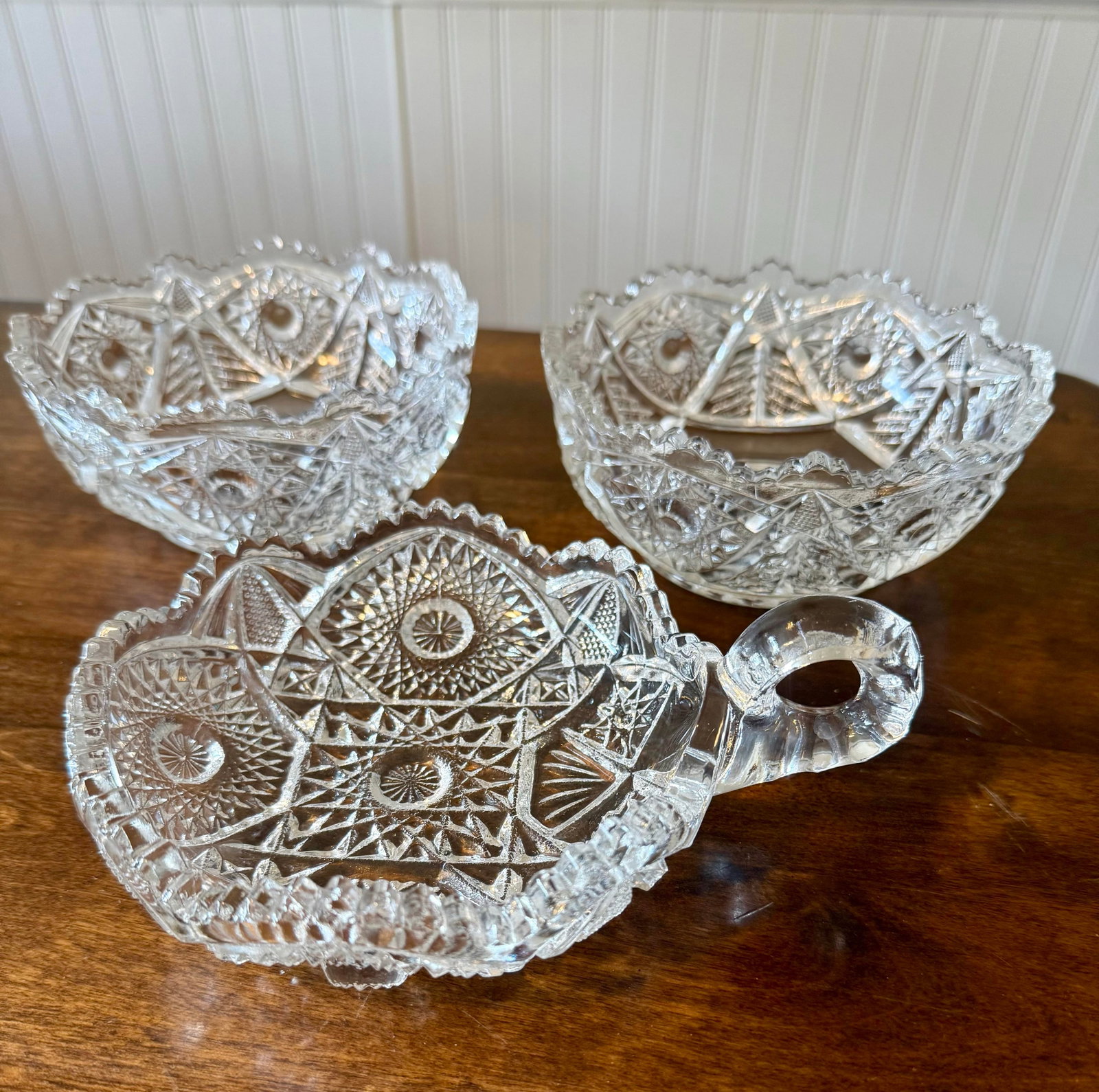American Brilliant Nappy Bowls - Set of 3 - 10