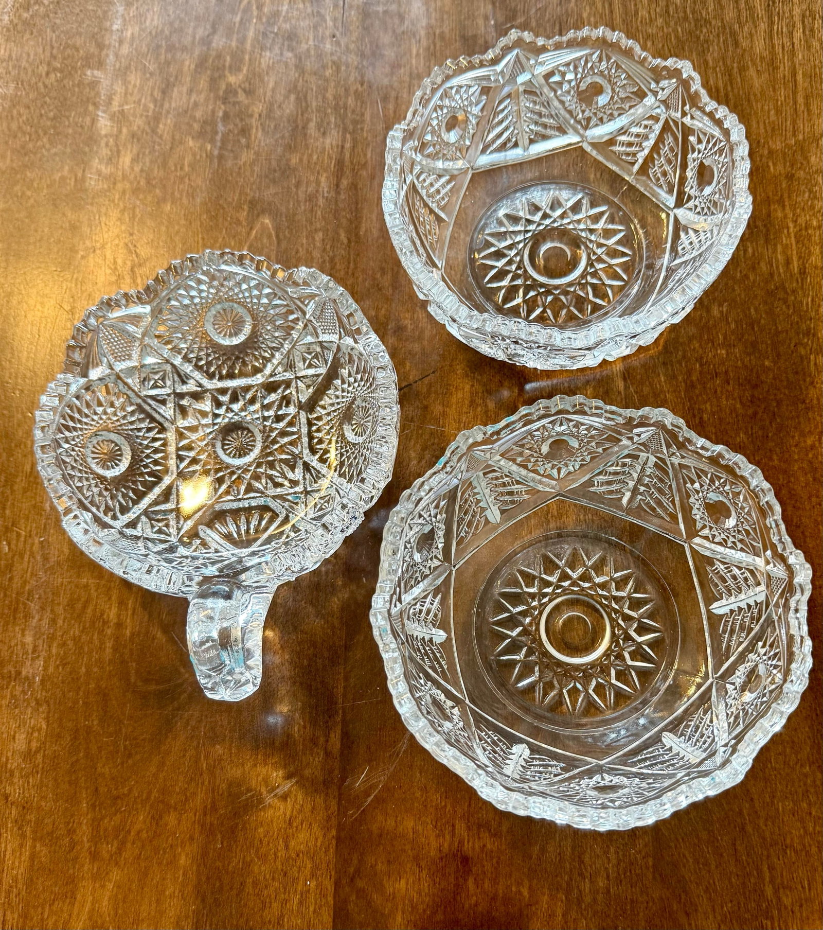 American Brilliant Nappy Bowls - Set of 3 - 4