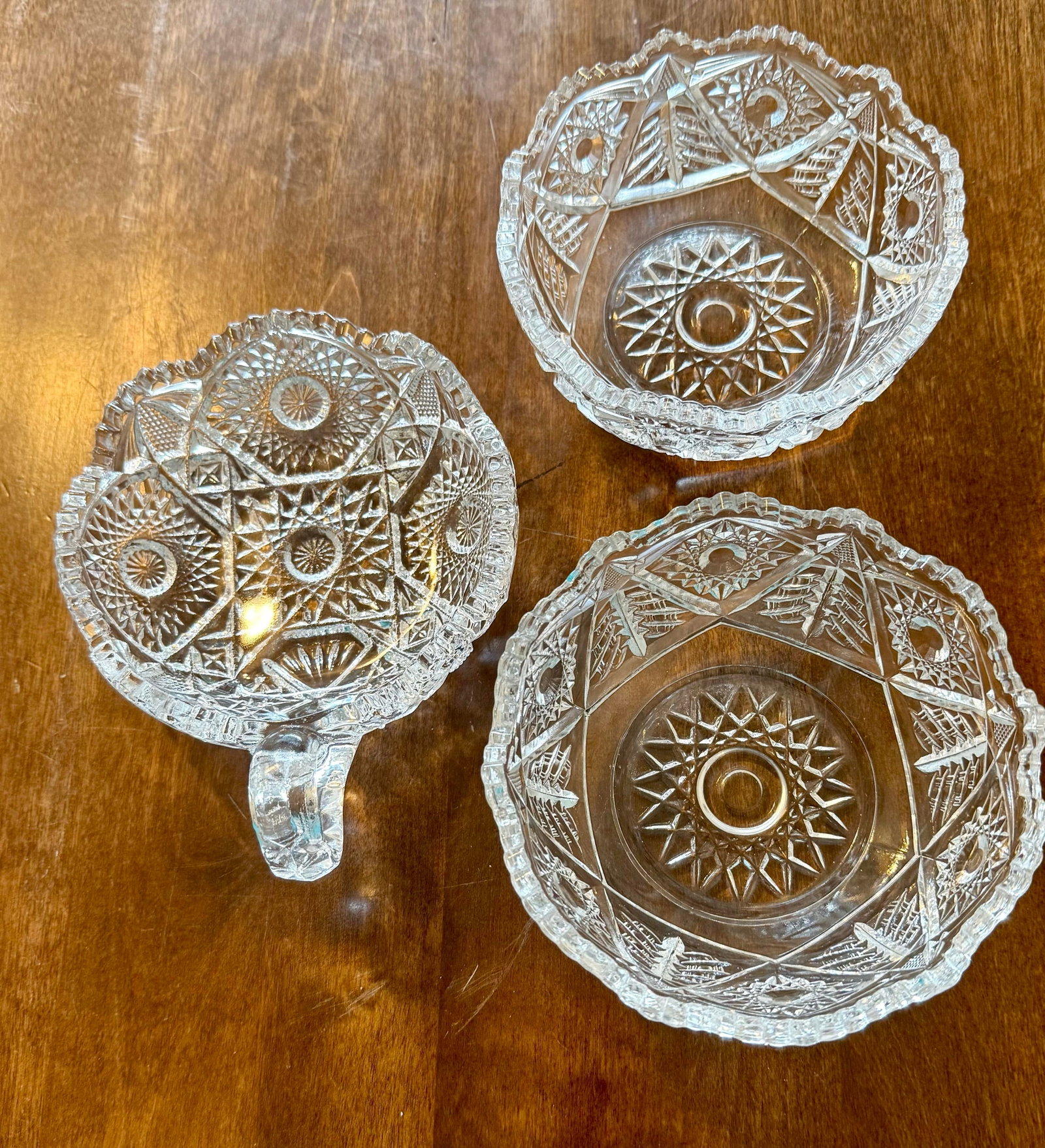 American Brilliant Nappy Bowls - Set of 3 - 5