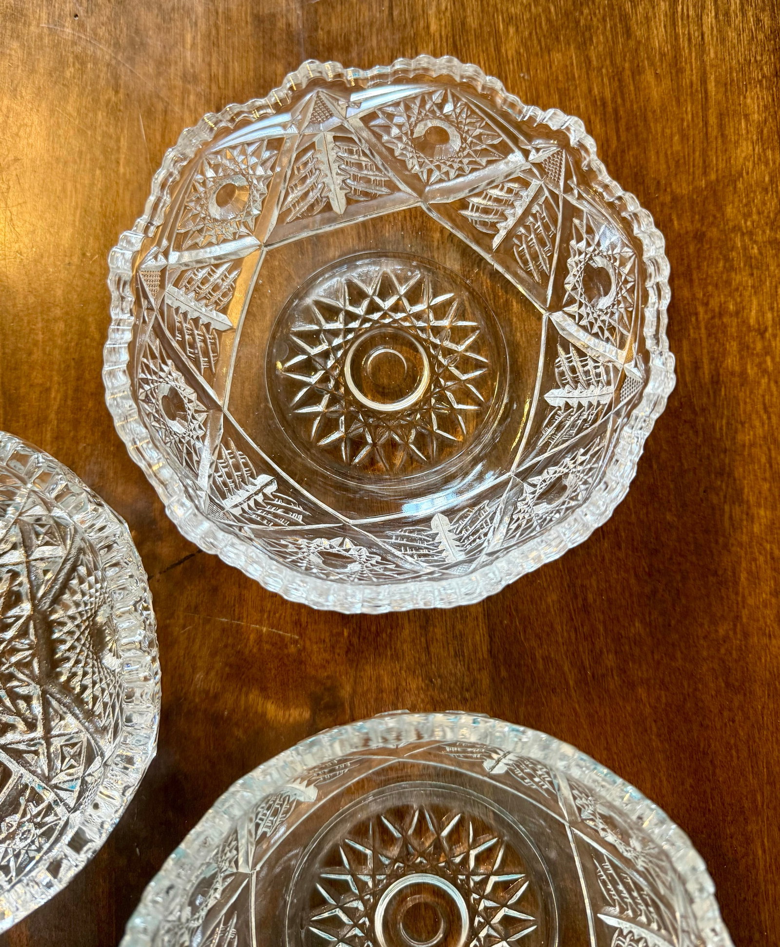 American Brilliant Nappy Bowls - Set of 3 - 6