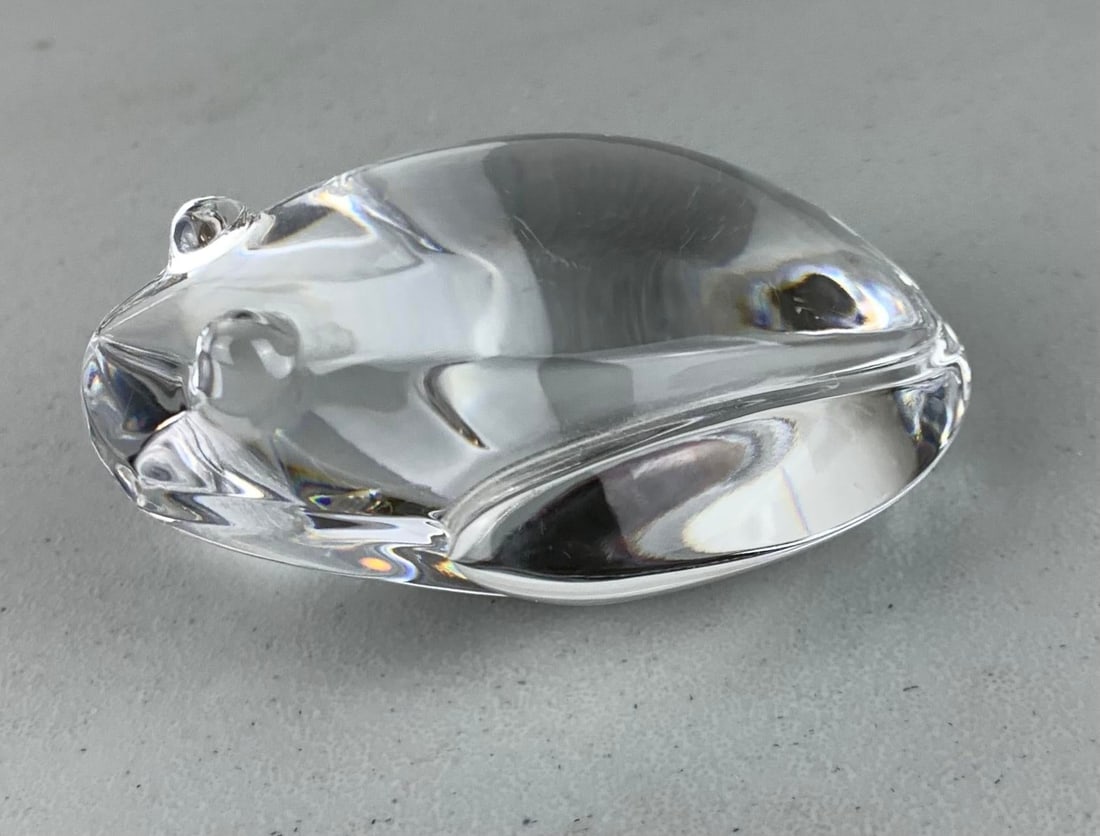 1980s Val St. Lambert De Sousa Crystal Frog Figurine - 4