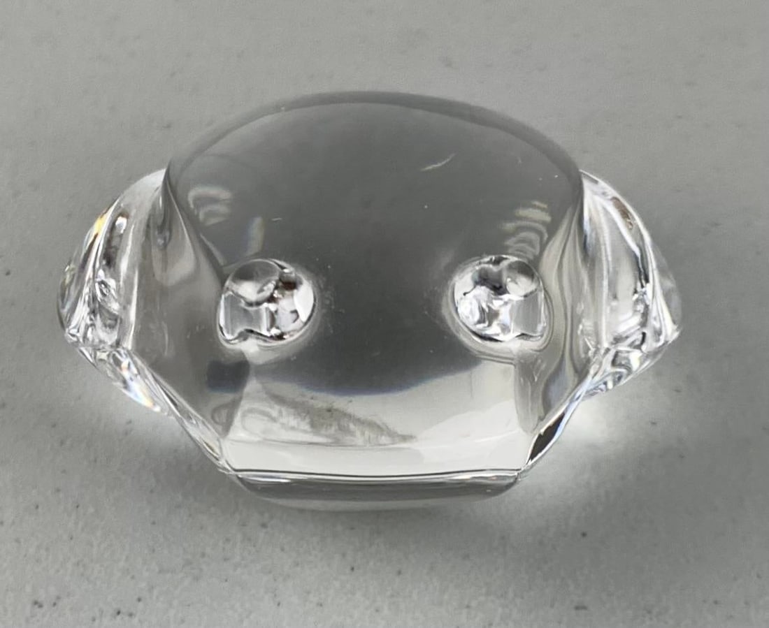1980s Val St. Lambert De Sousa Crystal Frog Figurine - 6