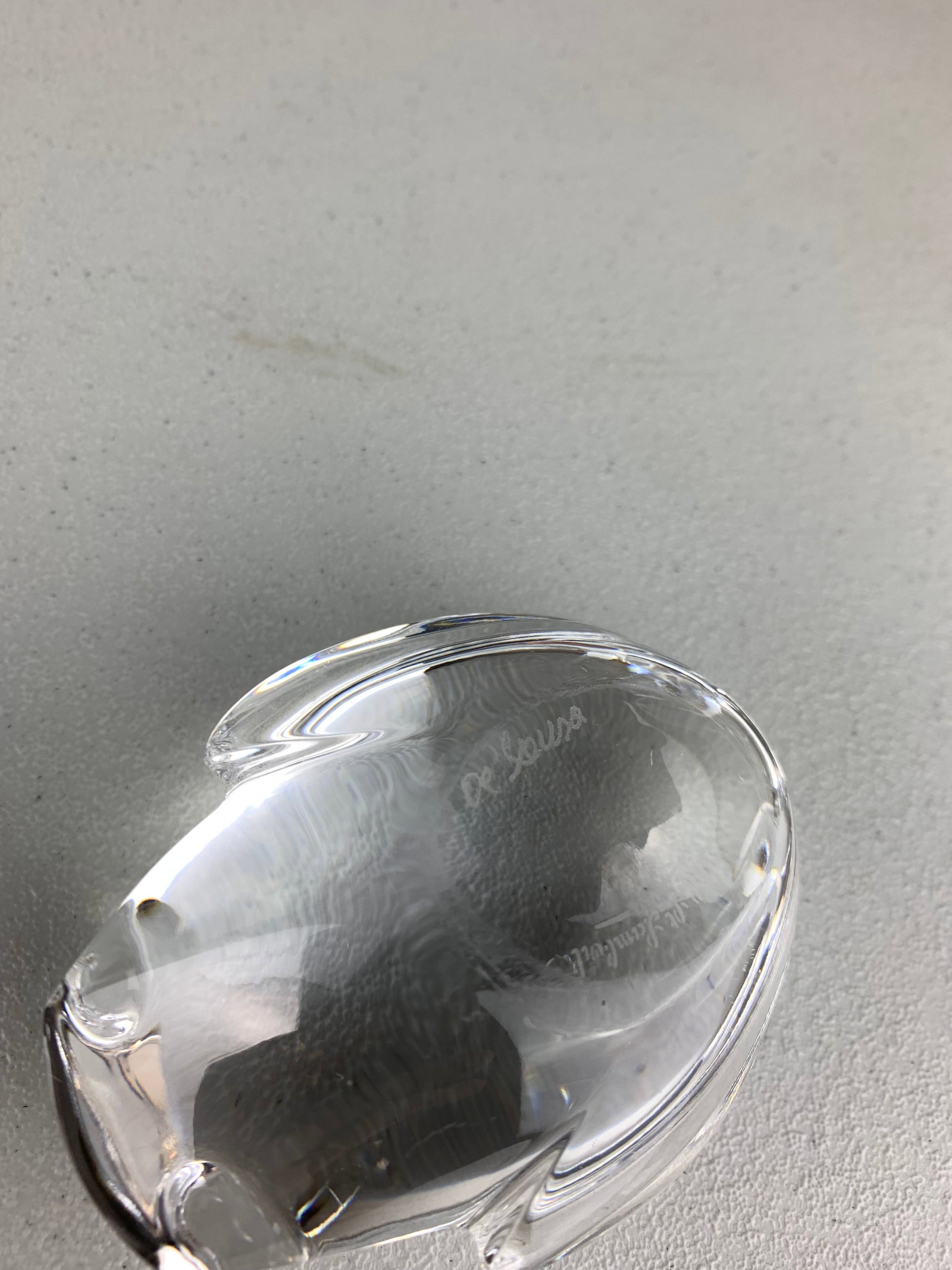 1980s Val St. Lambert De Sousa Crystal Frog Figurine - 9