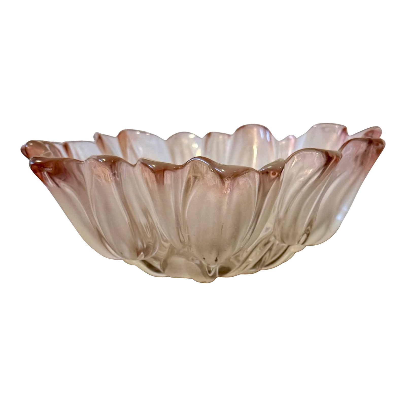 Mikasa Walthn Glas Pink Tulip Crystal Bowl (1 of 11)