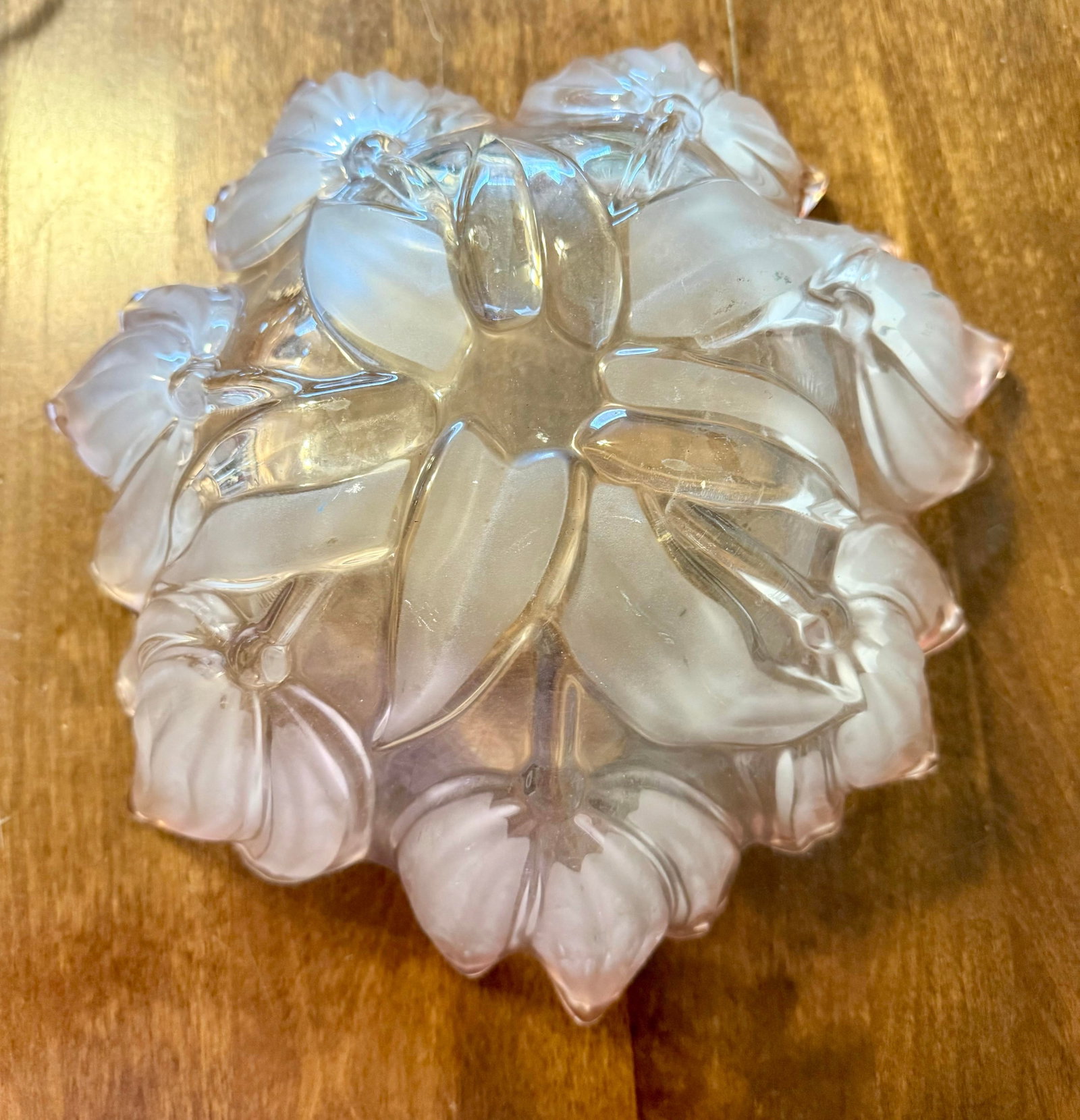 Mikasa Walthn Glas Pink Tulip Crystal Bowl - 3