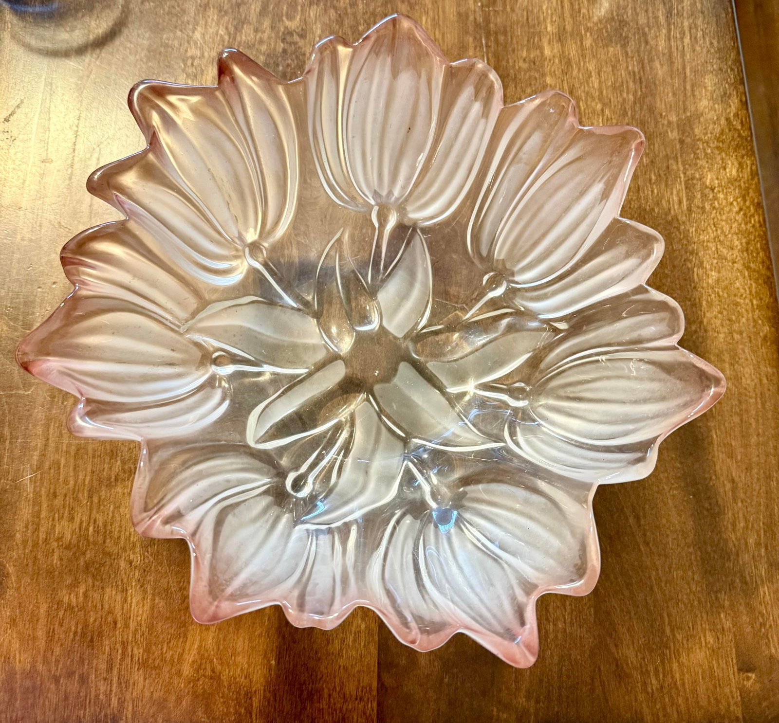 Mikasa Walthn Glas Pink Tulip Crystal Bowl - 6