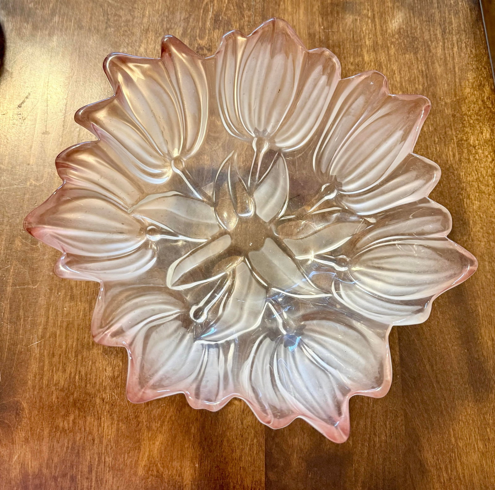 Mikasa Walthn Glas Pink Tulip Crystal Bowl - 8