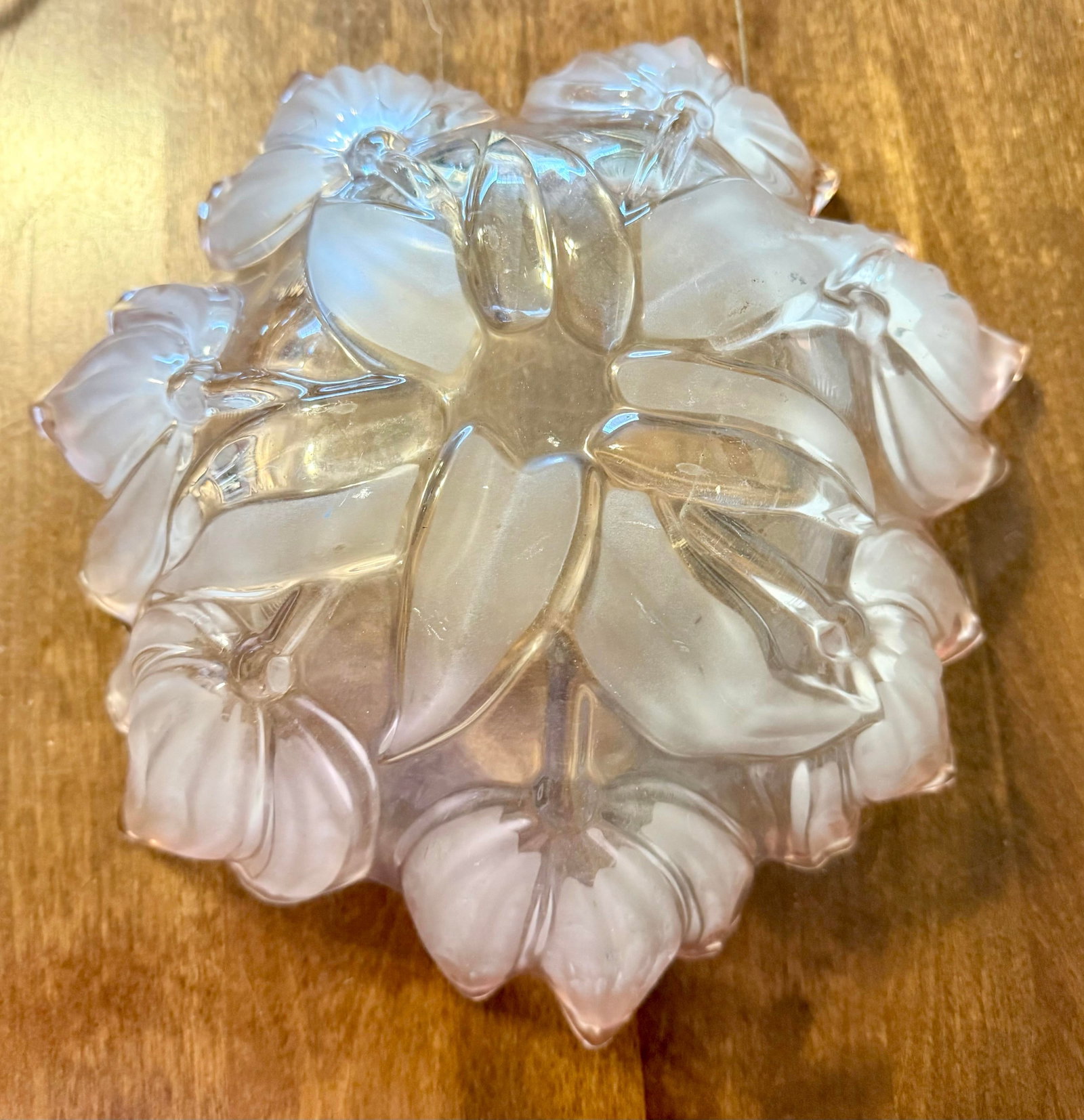 Mikasa Walthn Glas Pink Tulip Crystal Bowl - 9