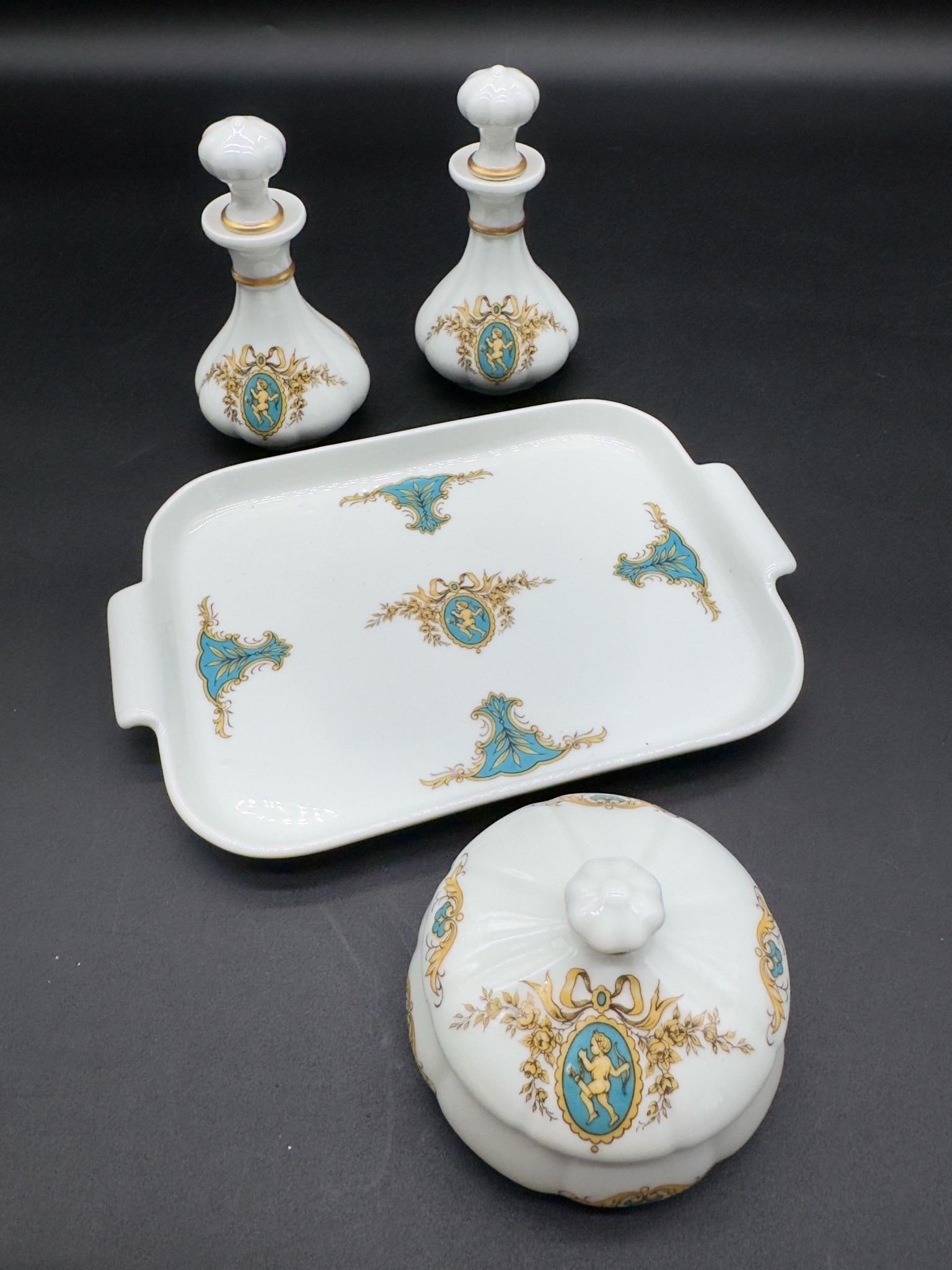 Limoges French Porcelain Dresser Set - 2