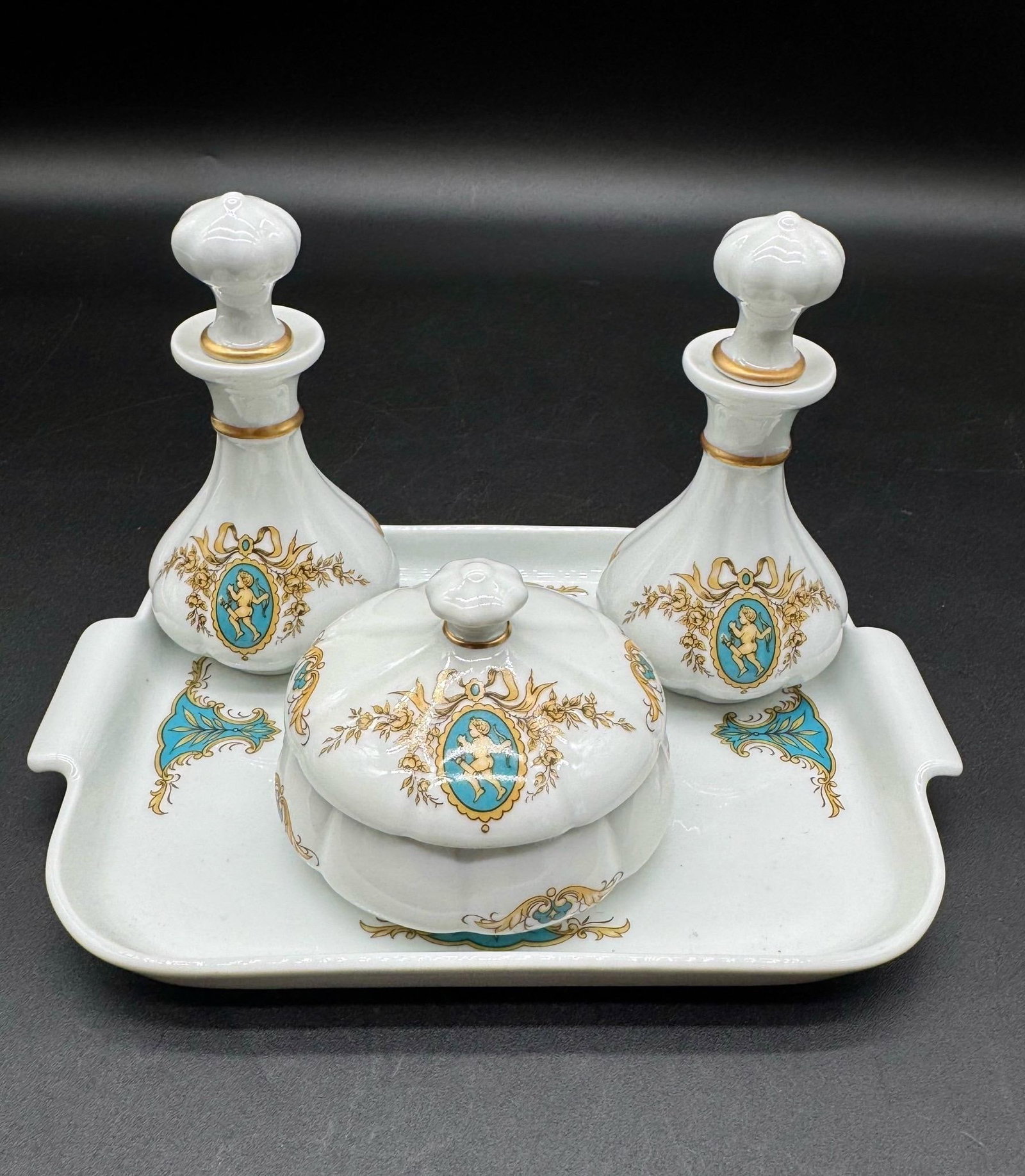 Limoges French Porcelain Dresser Set - 5
