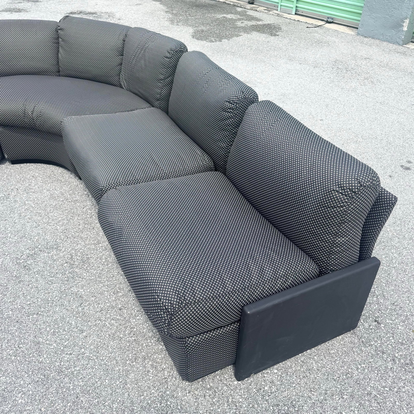 Postmodern Black on Black Modular Sectional Sofa - 5 Pieces - 4
