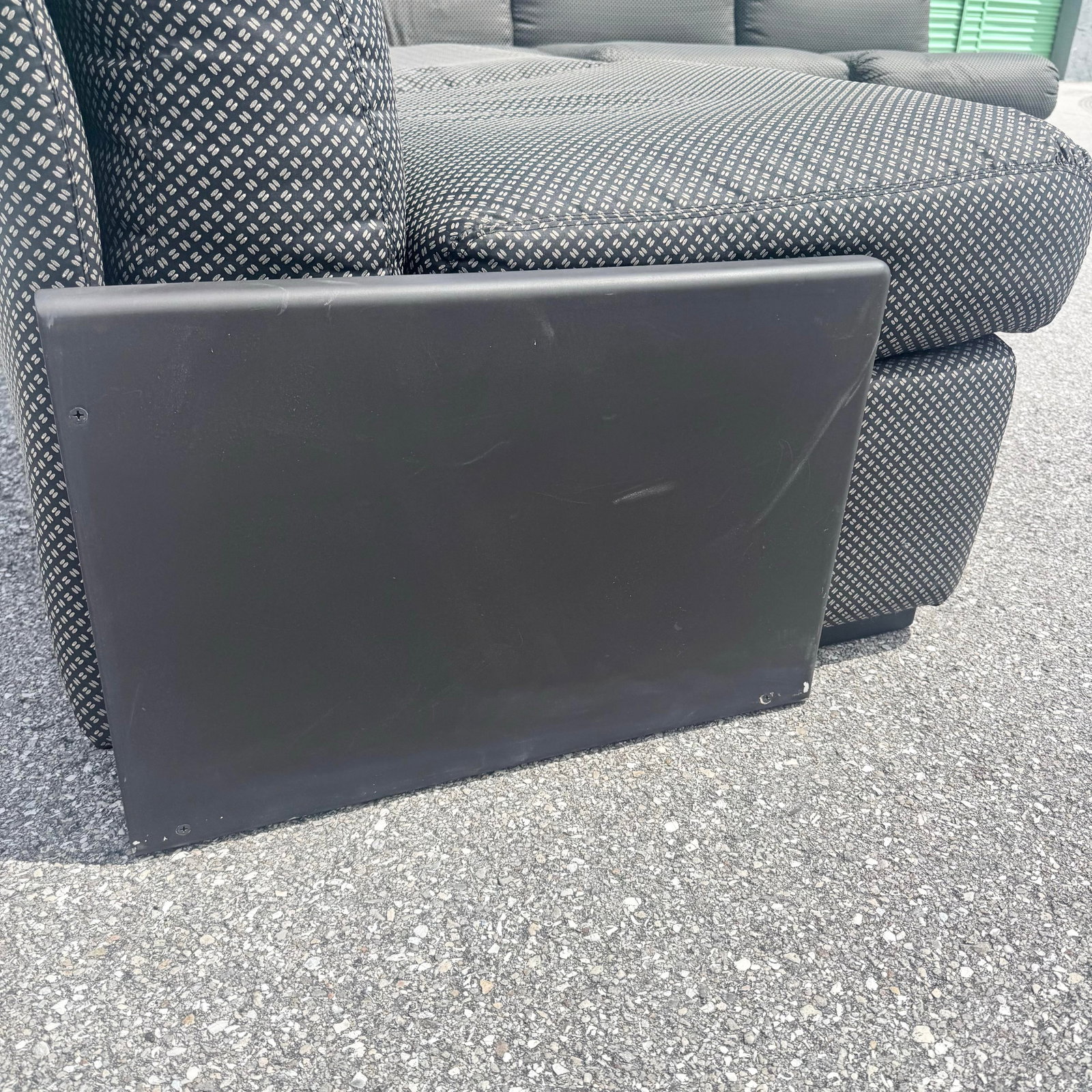 Postmodern Black on Black Modular Sectional Sofa - 5 Pieces - 5