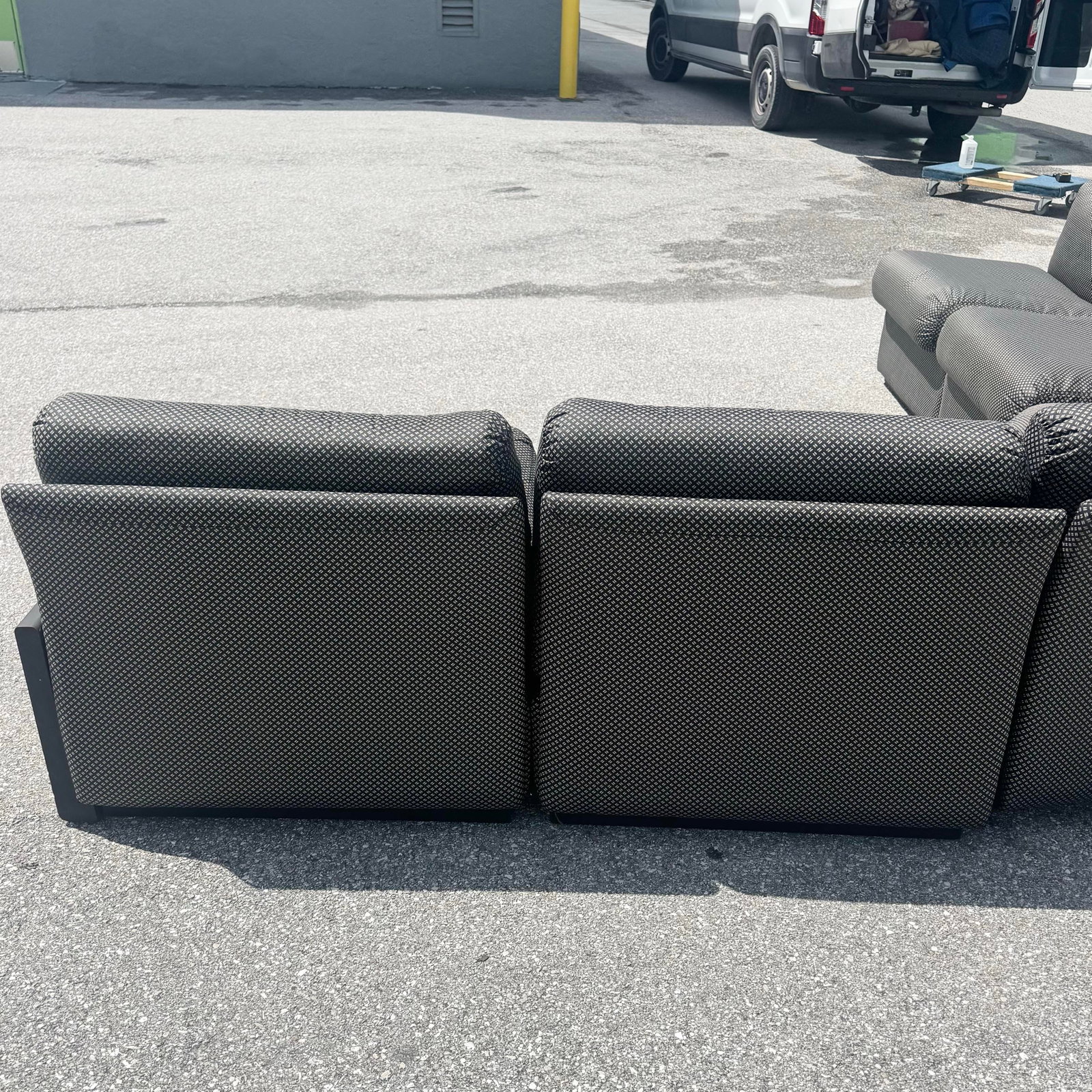 Postmodern Black on Black Modular Sectional Sofa - 5 Pieces - 9