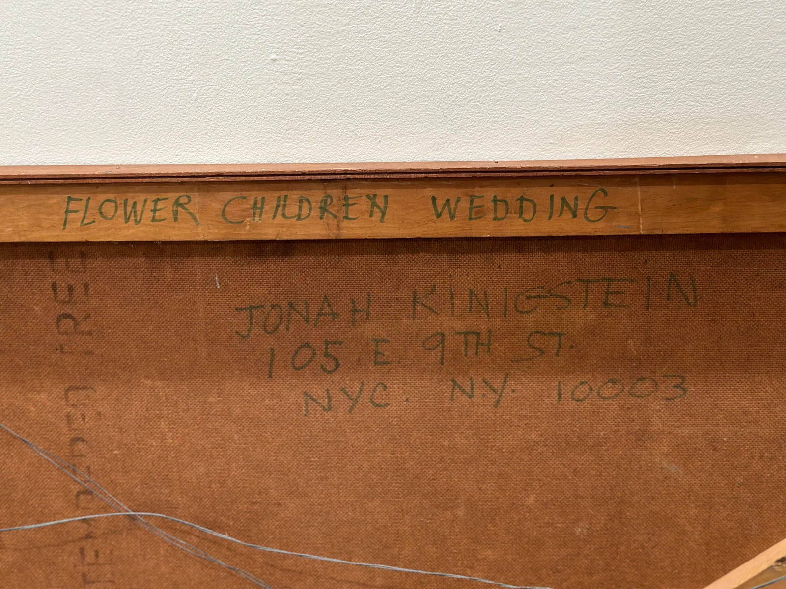 1970s Jonah Kinigstein - Abstract Impressionist Oil on Board - Flower Children Wedding - 7
