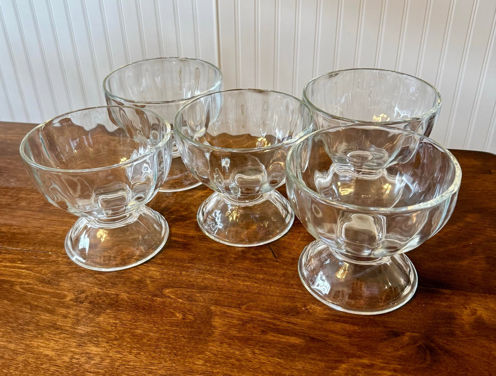 Libbey Glass Pedestal Bowls - Set of 5 - 11