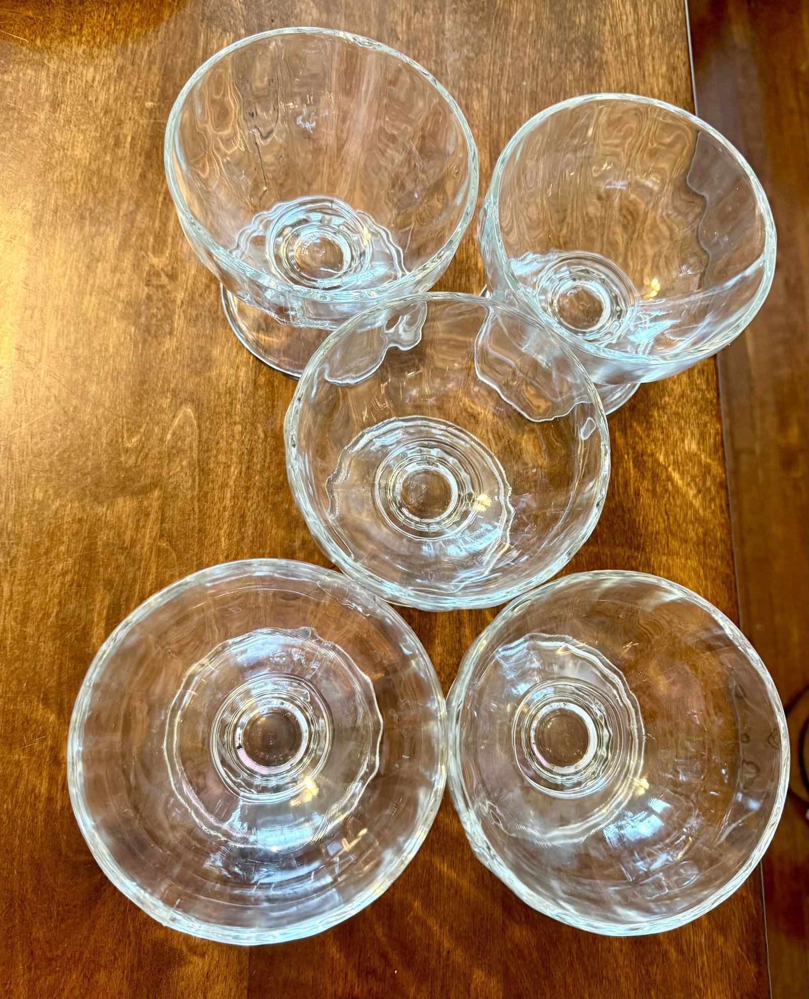 Libbey Glass Pedestal Bowls - Set of 5 - 12