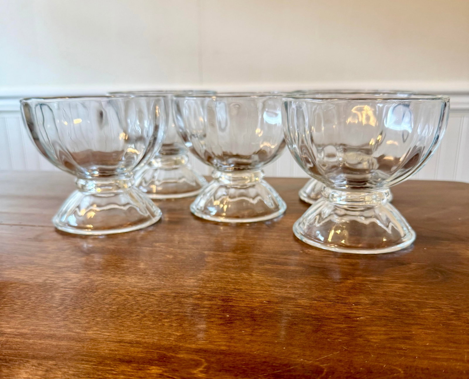 Libbey Glass Pedestal Bowls - Set of 5 - 4